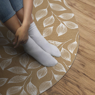 Tapis vinyle Brindilles linéaires bohèmes avec feuilles
