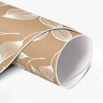 Tapis vinyle Brindilles linéaires bohèmes avec feuilles