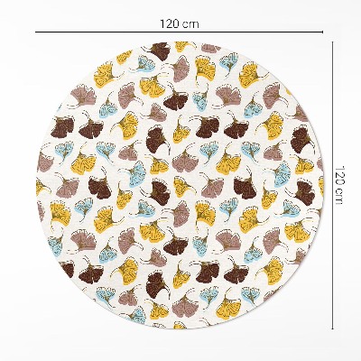 Tapis vinyle Illustration bohème de feuilles de ginkgo pastel