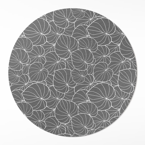 Tapis vinyle design bohème à feuilles linéaires
