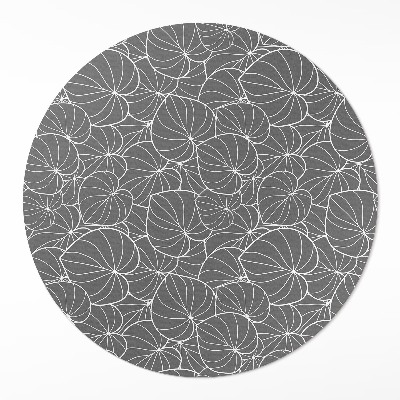 Tapis vinyle design bohème à feuilles linéaires