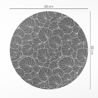 Tapis vinyle design bohème à feuilles linéaires