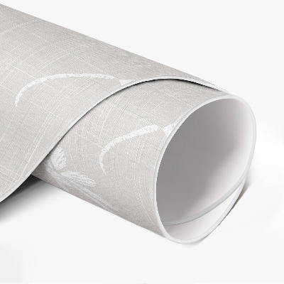 Tapis rond en vinyle Délicates marguerites bohèmes sur tissu