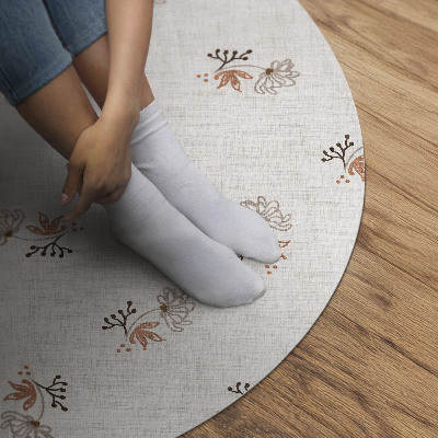 Tapis vinyle Petites fleurs sur tissu bohème