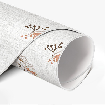 Tapis vinyle Petites fleurs sur tissu bohème