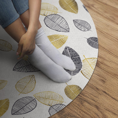 Tapis vinyle Motif nature tendance avec des feuilles claires et foncées