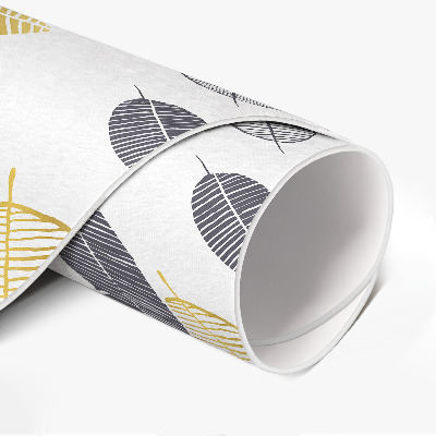 Tapis vinyle Motif nature tendance avec des feuilles claires et foncées