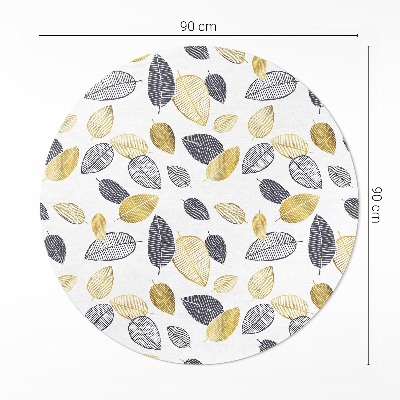Tapis vinyle Motif nature tendance avec des feuilles claires et foncées