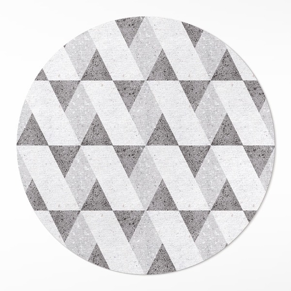Tapis rond en vinyle Carreaux de pierre géométriques