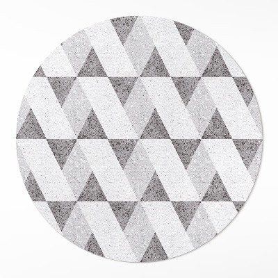 Tapis rond en vinyle Carreaux de pierre géométriques