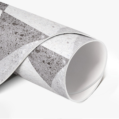 Tapis rond en vinyle Carreaux de pierre géométriques