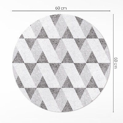 Tapis rond en vinyle Carreaux de pierre géométriques