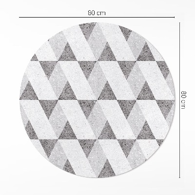 Tapis rond en vinyle Carreaux de pierre géométriques