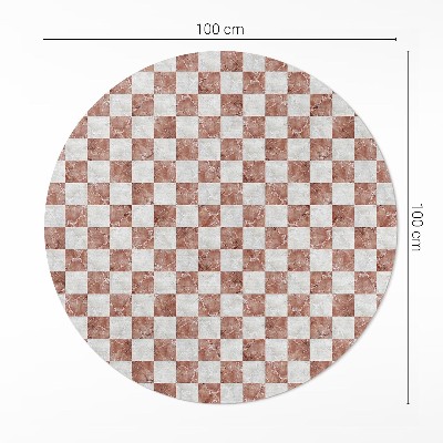 Tapis vinyle Mosaïque de pierre en damier de marbre