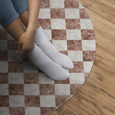 Tapis vinyle Mosaïque de pierre en damier de marbre