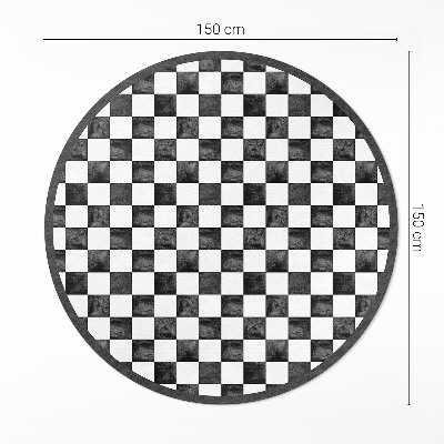 Tapis vinyle Échiquier en pierre monochrome