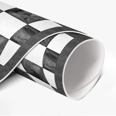 Tapis vinyle Échiquier en pierre monochrome