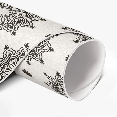 Tapis rond en vinyle Petits mandalas motif bohème oriental