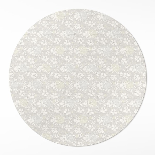 Tapis rond en vinyle Petites fleurs bohèmes délicates des champs