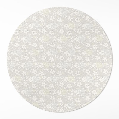 Tapis rond en vinyle Petites fleurs bohèmes délicates des champs