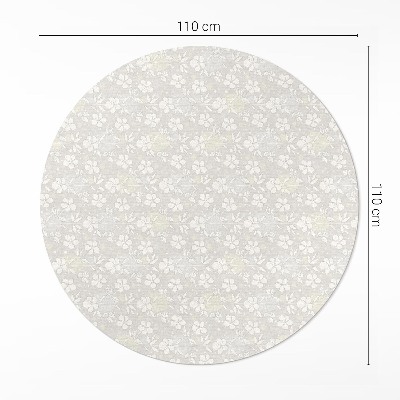 Tapis rond en vinyle Petites fleurs bohèmes délicates des champs