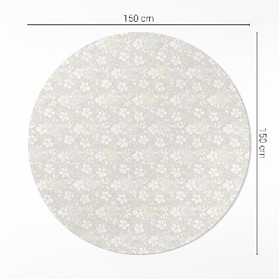 Tapis rond en vinyle Petites fleurs bohèmes délicates des champs