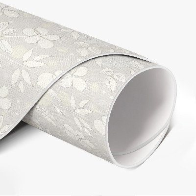 Tapis rond en vinyle Petites fleurs bohèmes délicates des champs