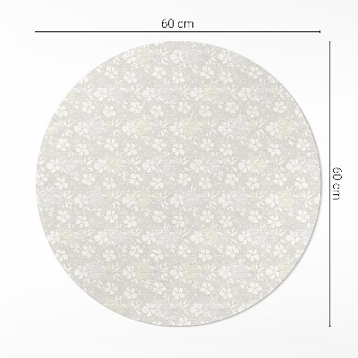 Tapis rond en vinyle Petites fleurs bohèmes délicates des champs
