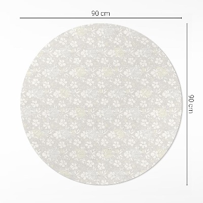 Tapis rond en vinyle Petites fleurs bohèmes délicates des champs