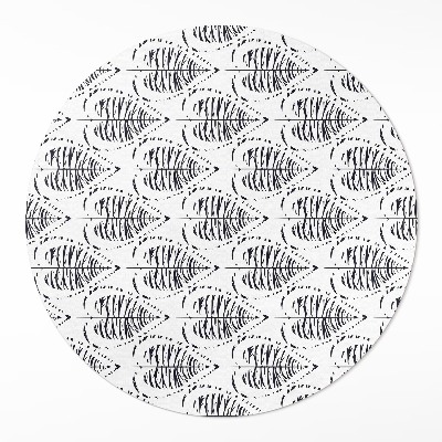 Tapis vinyle Motif régulier de feuilles bohèmes