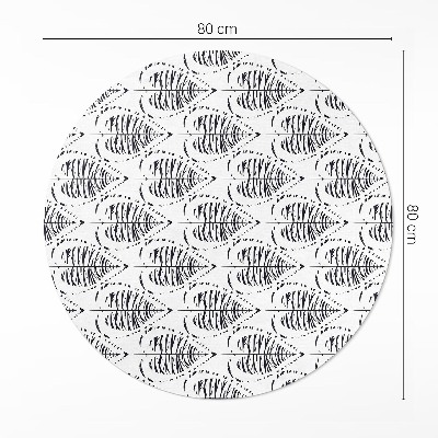 Tapis vinyle Motif régulier de feuilles bohèmes