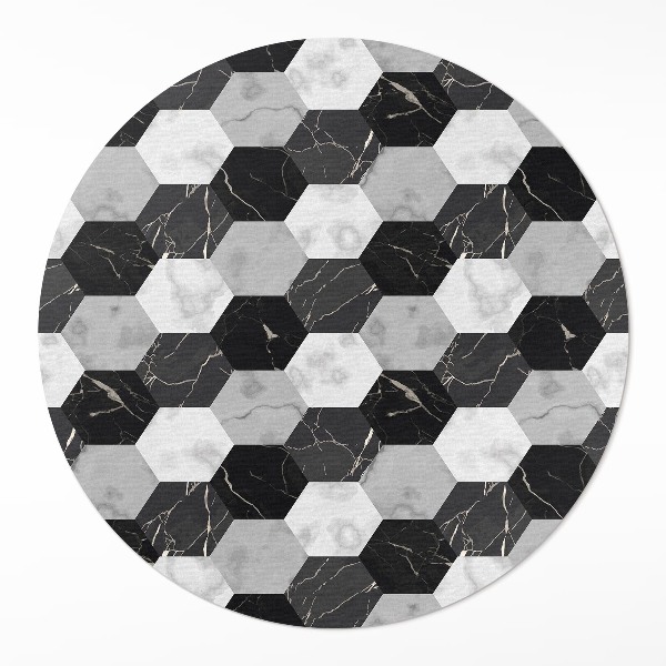 Tapis rond en vinyle Mosaïque de pierre et de marbre