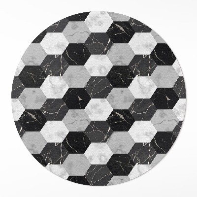 Tapis rond en vinyle Mosaïque de pierre et de marbre