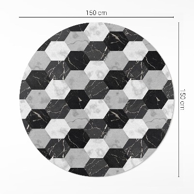 Tapis rond en vinyle Mosaïque de pierre et de marbre