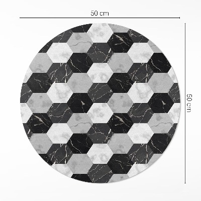 Tapis rond en vinyle Mosaïque de pierre et de marbre