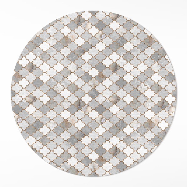 Tapis rond en vinyle Carreaux de mosaïque en pierre à la mode et élégants