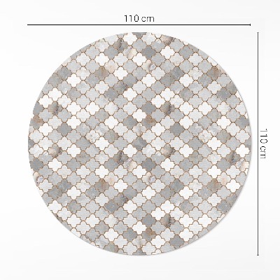 Tapis rond en vinyle Carreaux de mosaïque en pierre à la mode et élégants