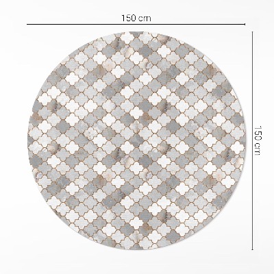 Tapis rond en vinyle Carreaux de mosaïque en pierre à la mode et élégants