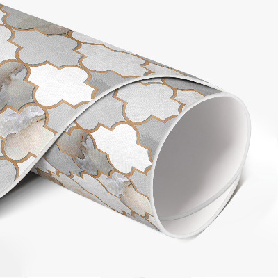 Tapis rond en vinyle Carreaux de mosaïque en pierre à la mode et élégants