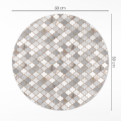 Tapis rond en vinyle Carreaux de mosaïque en pierre à la mode et élégants