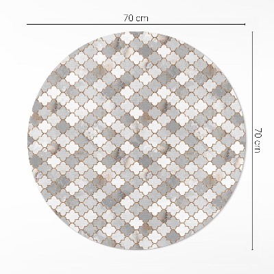 Tapis rond en vinyle Carreaux de mosaïque en pierre à la mode et élégants