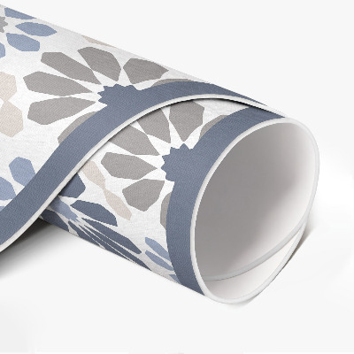 Tapis rond en vinyle Motif régulier délicat de fleurs pastel