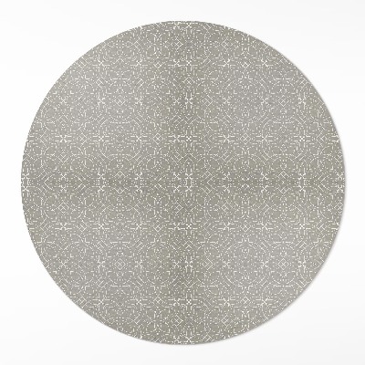 Tapis rond en vinyle Motif à tissage circulaire fin