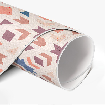 Tapis rond en vinyle Motif vintage étoiles et flèches pastel