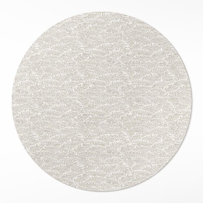 Tapis rond en vinyle Petites feuilles, style bohème délicat