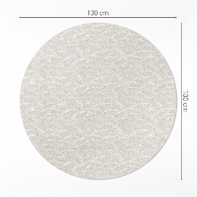 Tapis rond en vinyle Petites feuilles, style bohème délicat