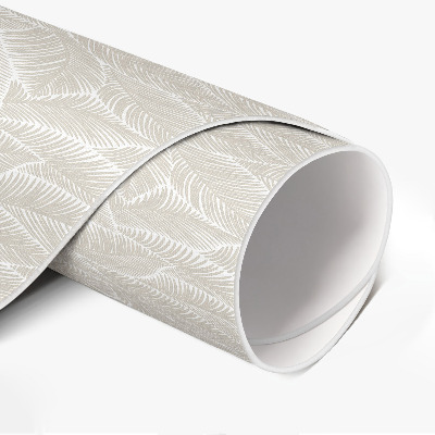 Tapis rond en vinyle Petites feuilles, style bohème délicat