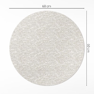 Tapis rond en vinyle Petites feuilles, style bohème délicat