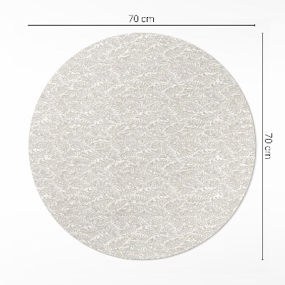 Tapis rond en vinyle Petites feuilles, style bohème délicat