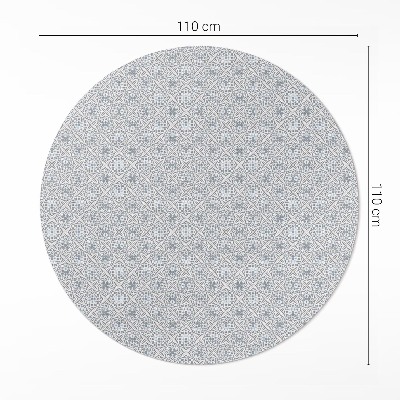 Tapis rond en vinyle Détails décoratifs en mosaïque fine